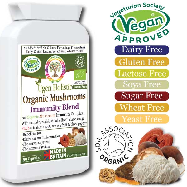 Organic Mushrooms (Vegan Vitamin D) Digestion & Inflamation